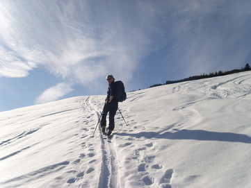 Raphaela Andexer bei einer Skitour im Gasteinertal